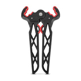 TRUGLO Bow Jack Folding Bow Stand standard black in use on a bow